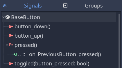 Connected pressed signal