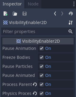 VisibilityEnabler2D settings