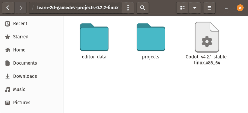 Course files in the file Explorer