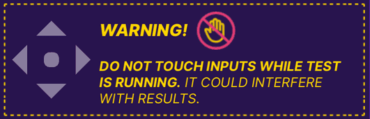 Example of the warning sign in the practice interface