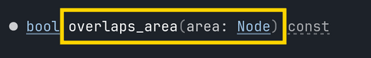 The parameters of overlaps_area()